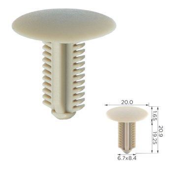 Кліпси C1007 обшивки салону TOYOTA, LEXUS (6339926050, 63399-26050, 10646) (уп.100шт) 00000068251 фото