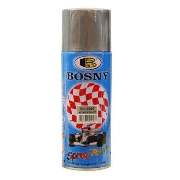 Фарба металік срібло 400ml "Bosny" №1580 (12шт/уп) 00000002143 фото