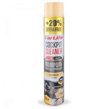Поліроль торпеди спрей 750ml "Carlife" EXTRA MAT Ваніль CF770 (24шт/ящ) 00000057759 фото
