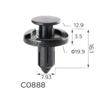 Кліпси C0888 розпірні NISSAN, RENAULT (11296AG000, 11296-AG000, 11405) (уп.100шт) 00000068071 фото