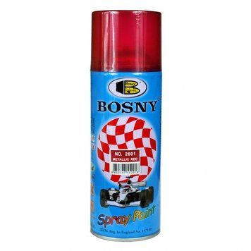 Фарба металік червоний 400ml "Bosny" №2601 (12шт/уп) 00000002144 фото