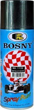 Фарба металік чорний 400ml "Bosny" №1139 (12шт/уп) 00000002149 фото