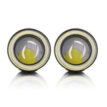 Противотуманные LED фары с ангельскими глазками 64mm 10W 1200lm (2шт) 00000054953 фото