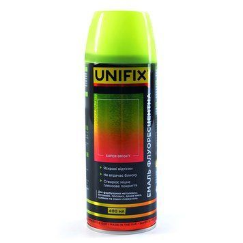 Фарба флуоресцентна 400ml "Unifix" жовта №951061 (12шт/уп) 00000065265 фото