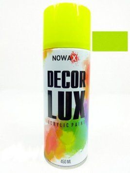 Фарба флуоресцентна 450ml "Nowax" жовта NX48045 (12шт/уп) 00000037426 фото