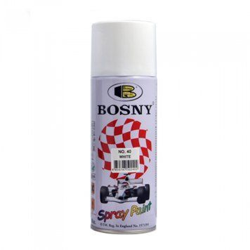 Фарба білий глянець 400ml "Bosny" №40 (12шт/уп) 00000002126 фото
