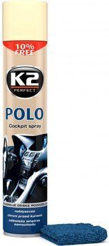 Поліроль торпеди спрей 750ml "K2" Polo Vanilla (Ваніль) K4071(12шт/ящ) 00000061923 фото