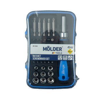 Викрутка реверсивна з комплектом насадок 45в1 "Molder" (МТ32345) пластиковий бокс 00000069804 фото