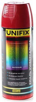 Фарба червона насичена (оксид) 400ml "Unifix" RAL3009 (951019) (12шт/уп) 00000065261 фото