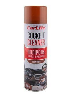 Поліроль торпеди спрей 500ml "Carlife" Cockpit Кава CF508 (24шт/уп) 00000067212 фото