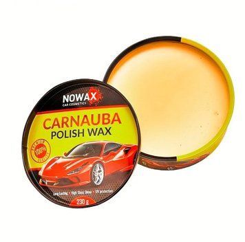 Поліроль кузова віск 230g "Nowax" NX45230 (з губкою) твердий віск Карнауба 00000069859 фото