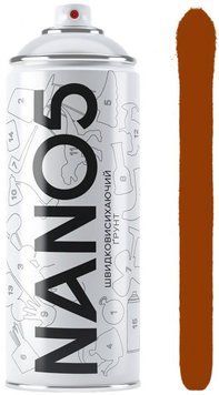 Фарба грунт червоно-коричневий 400ml "Nano5" 86585 (12шт/уп) 00000061491 фото