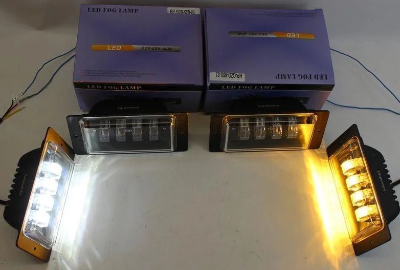 Додаткові фари LED - ВАЗ 2110-15 60W (4*15W) Лінза,Рамка,регул. нахилу 174 * 84 * 46мм IP68 (1 шт) 00000057908 фото