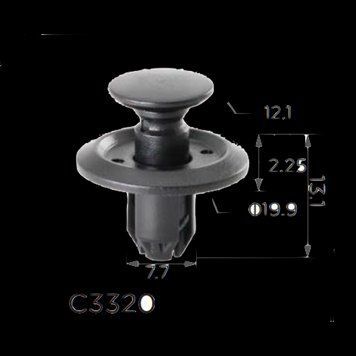 Кліпси C3320 розпірна с фіксацією Nissan 0155303753 Mitsubishi MU488006 (100шт) 00000067893 фото
