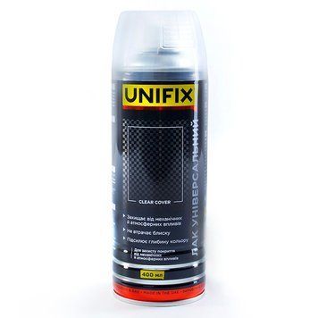 Фарба лак 400ml "Unifix" безбарвний глянець 951005 (12шт/уп) 00000062958 фото