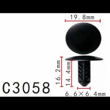 Фіксатор C3058 RENAULT, NISSAN, DACIA (7703077117, 0155300QAC, 01553-00QAC, 10550) ( уп. 100 шт.) 00000067579 фото