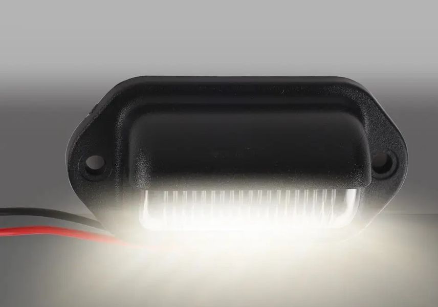Підсвічування номера 12/24V діодне 6 LED Чорний корпус "4382 (2шт./уп) 00000065463 фото