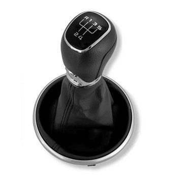 Ручка КПП з чохлом Skoda Fabia II (06-10) Silver/пластик (R5 Speed) №30 00000070816 фото