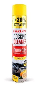 Поліроль торпеди спрей 750ml "Carlife" Cockpit Лимон CF752 (24шт/уп) 00000067221 фото