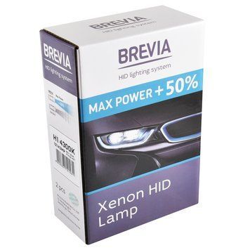 Лампа Ксенон H1 4300K 35W +50% Max Power "Brevia" 12143MP (2шт) 00000048871 фото